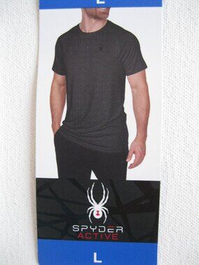 Spyder Active Men's Short-Sleeve Stretch T-Shirt, Black, Size L (1646)